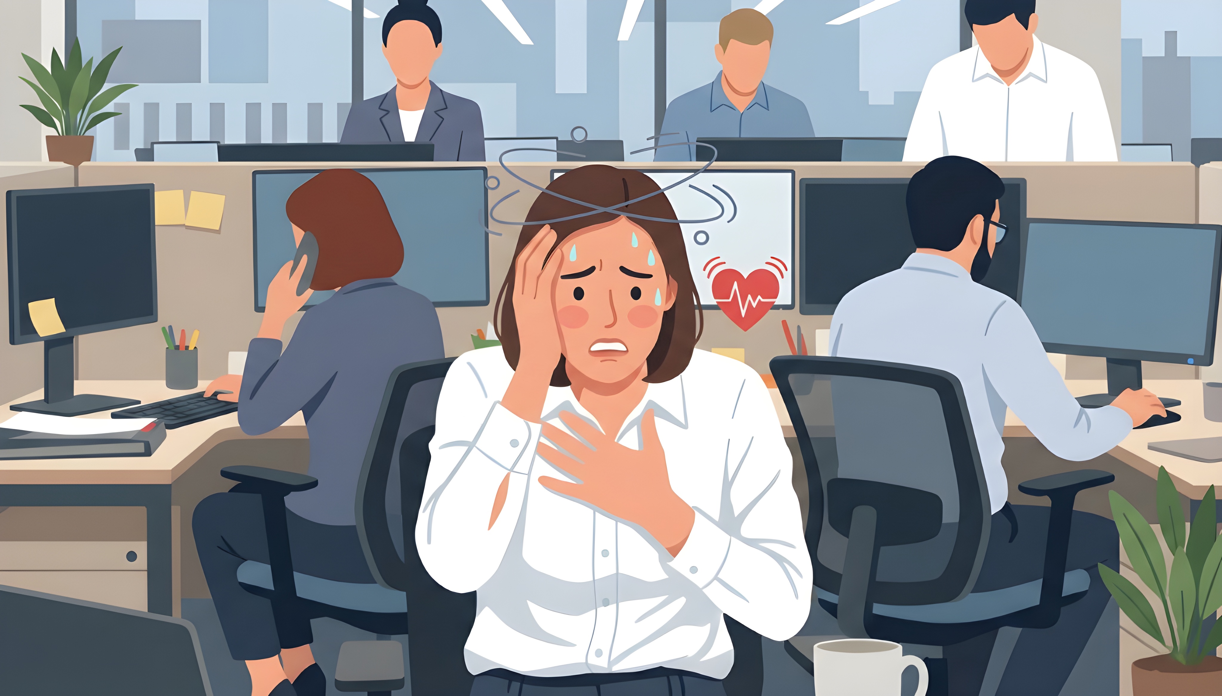 Illustration trouble panique